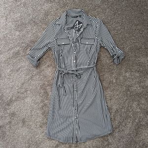 Black and White Striped Dress | Small